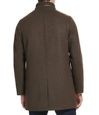 Kenneth Cole New York SB Stand Collar Zipper Detail Around Collar Coat