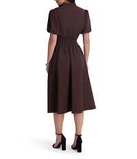 Kensie Drapey Scuba Midi Dress
