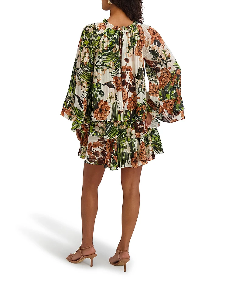 Kensie Long Sleeve Printed Shift Dress