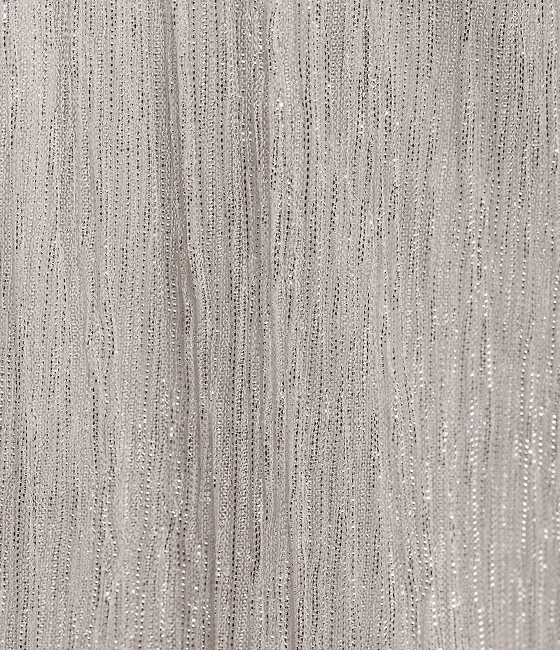 Kensie Metallic V-neck Short Flutter Sleeve Tiered High-Low Smocked Waist Tiered Dress