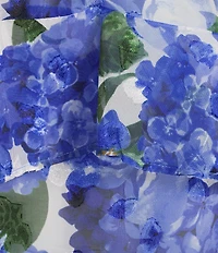 Kensie Plus Chiffon Floral Print Ruffle Long Sleeve A-Line Mini Dress