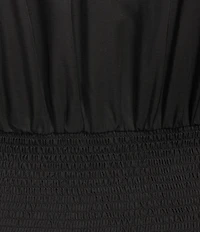 Kensie Plus Size Short Sleeve A-Line Woven Midi Dress