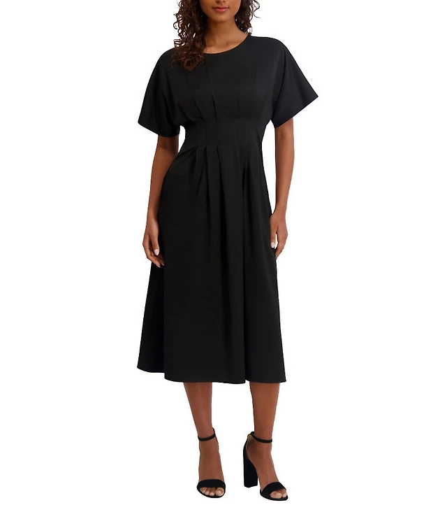 knee length dresses for ladies Pink Midi Dress - Liberty Flutter Sleeve Lace - Size 0 to 12 main image 1