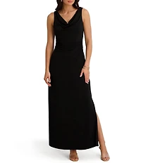 Kensie Stretch Cowl Neckline Sleeveless Maxi Dress