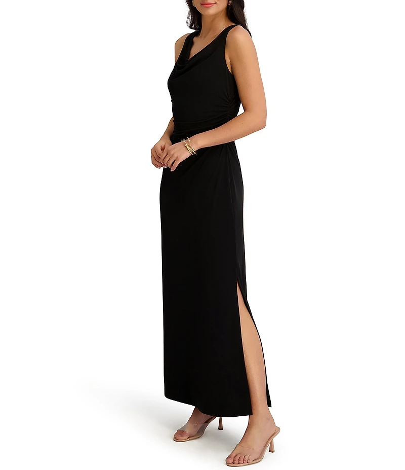 Kensie Stretch Cowl Neckline Sleeveless Maxi Dress