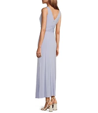 Kensie Stretch Cowl Neckline Sleeveless Maxi Dress