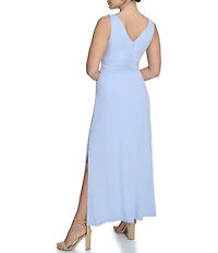 Kensie Stretch Cowl Neckline Sleeveless Maxi Dress