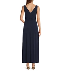 Kensie Stretch Cowl Neckline Sleeveless Maxi Dress