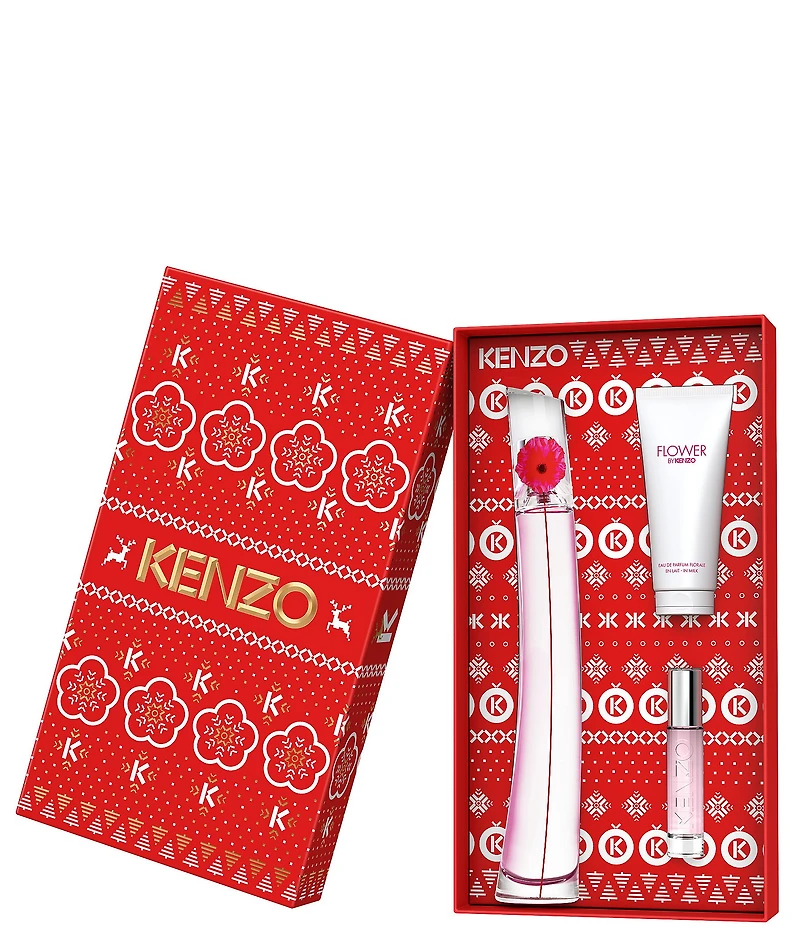 Kenzo Flower by Kenzo Poppy Bouquet Eau de Parfum 3-Piece Gift Set