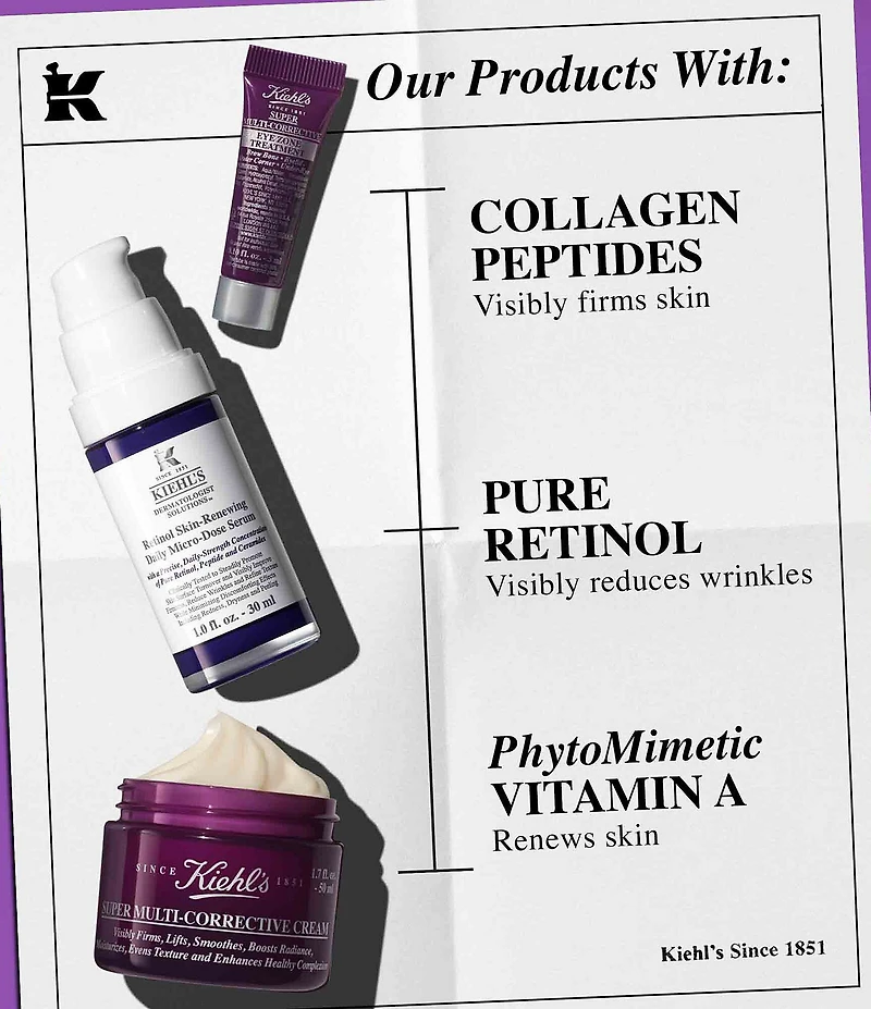Kiehl's Since 1851 Age-Less Experts 3-Piece Face and Eye Skincare Set