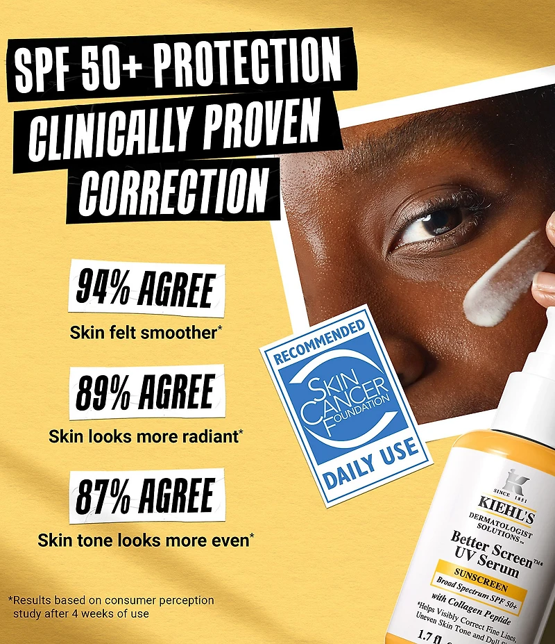 Kiehl's Since 1851 Better Screen UV Serum SPF50 Face Sunscreen Serum