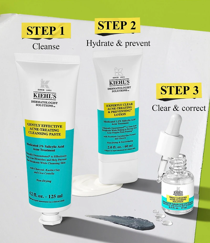 Kiehl's Since 1851 Clear Intentions 3-Piece Skincare Set for Acne