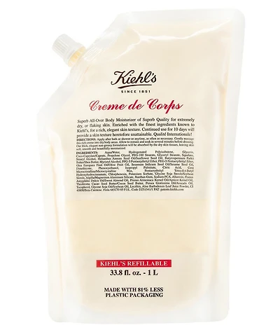 Kiehl's Since 1851 Creme de Corps Body Lotion with Cocoa Butter Refill Pouch