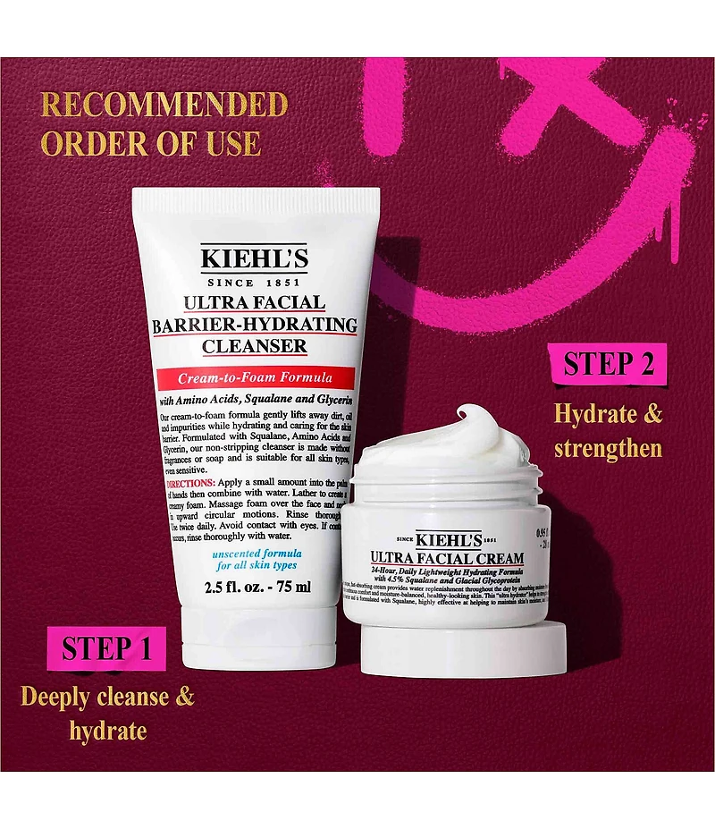 Kiehl's Since 1851 Duo For The Hydration Cleanser and Face Cream Gift Set