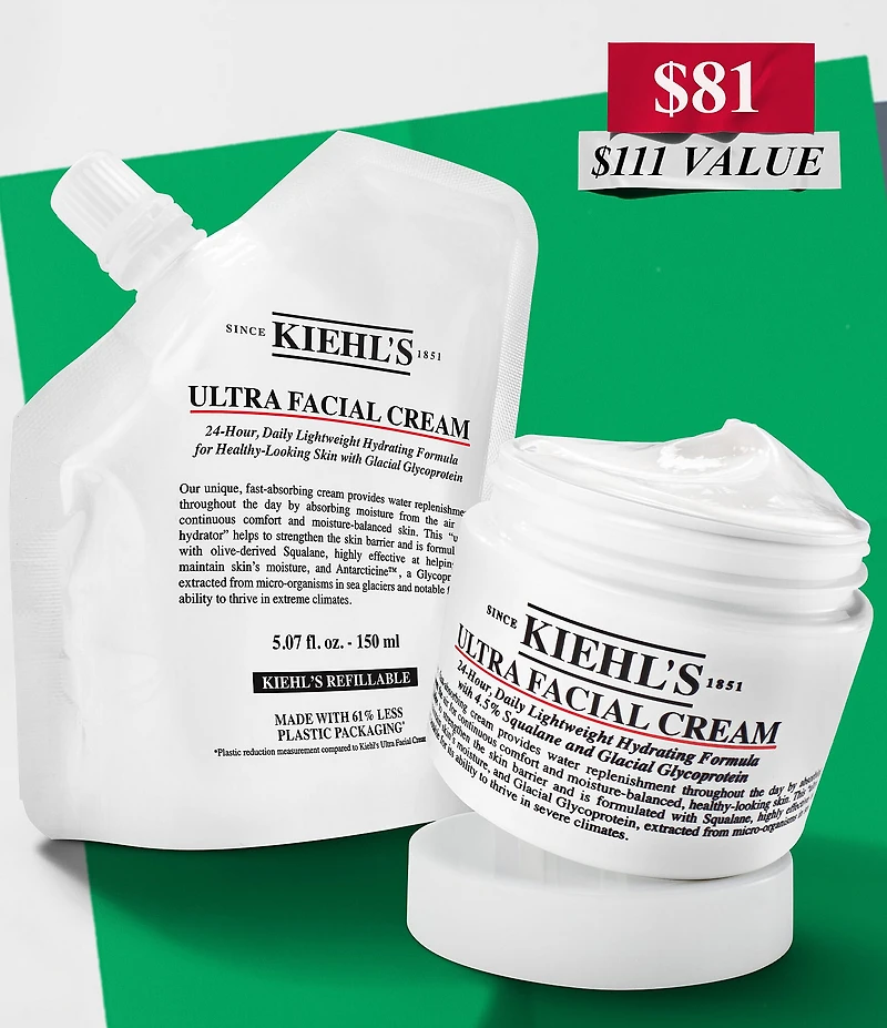 Kiehl's Since 1851 Hydration Refillery Set 2-Piece Ultra Facial Cream Set with Refill