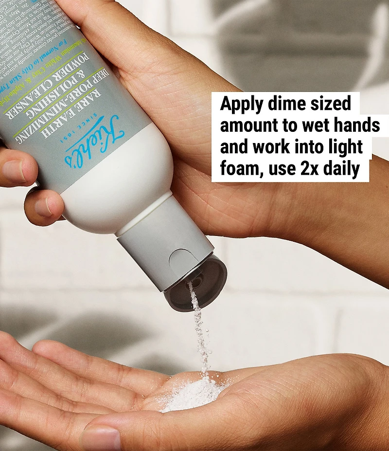 Kiehl's Since 1851 Rare Earth Deep Pore-Minimizing and Polishing Powder to Foam Cleanser