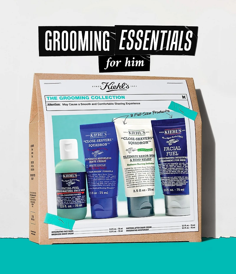 Kiehl's Since 1851 The Grooming Regimen Men's Skincare Gift Set