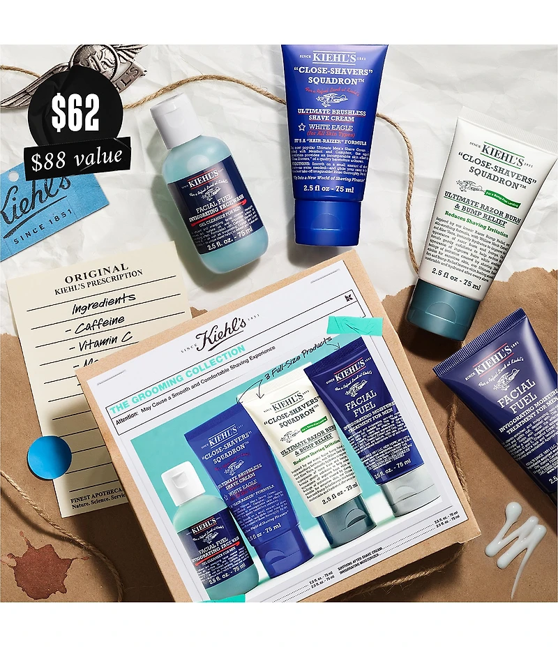 Kiehl's Since 1851 The Grooming Regimen Men's Skincare Gift Set