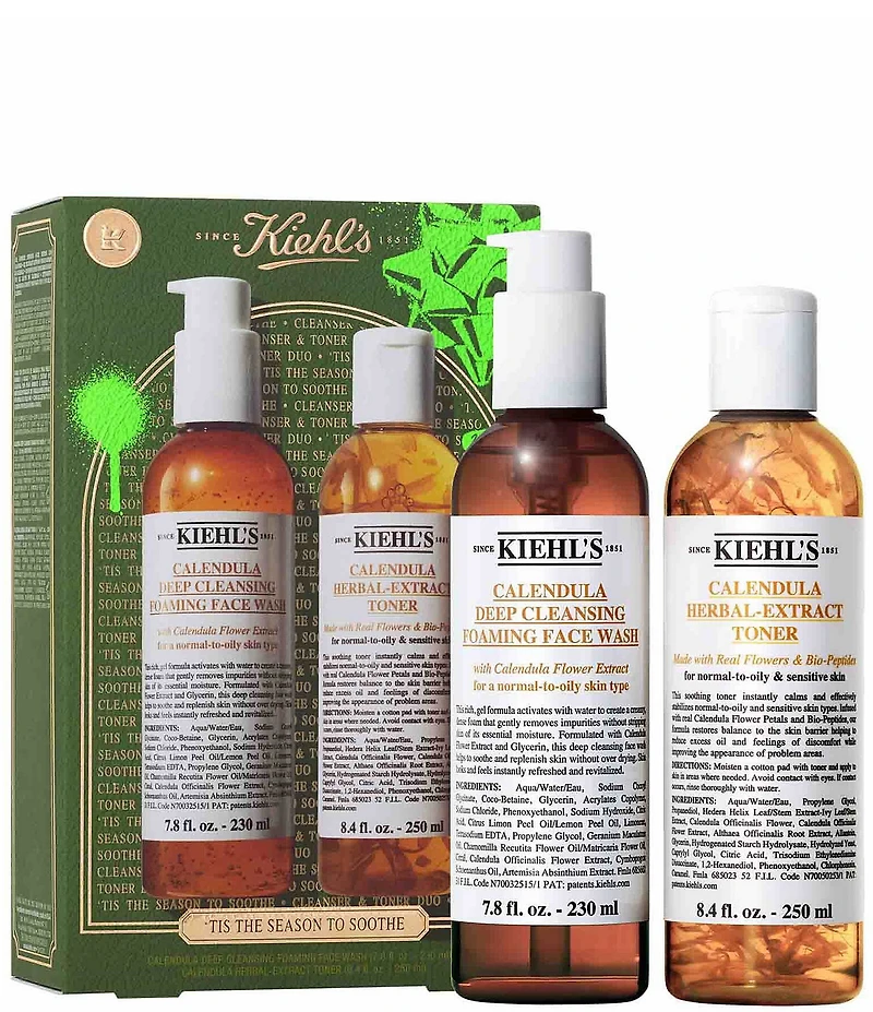 Kiehl's Since 1851 Tis The Season To Soothe Calendula Cleansing Duo Gift Set