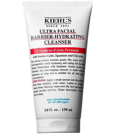 Kiehl's Since 1851 Ultra Facial-Barrier Hydrating Cream to Foam Cleanser