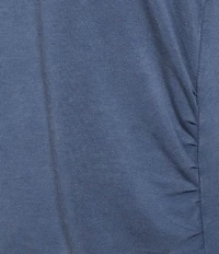 Kinesis 3/4 Sleeve Ruched Scoop Neck Tee