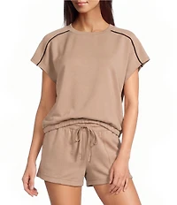 Kinesis Cloud Scuba Crew Neck Short Sleeve Contrasting Piping Tee