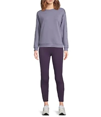 Kinesis Crew Neck Long Sleeve Button Sleeve Top