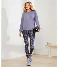 Kinesis Crew Neck Long Sleeve Button Sleeve Top