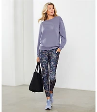 Kinesis Crew Neck Long Sleeve Button Sleeve Top