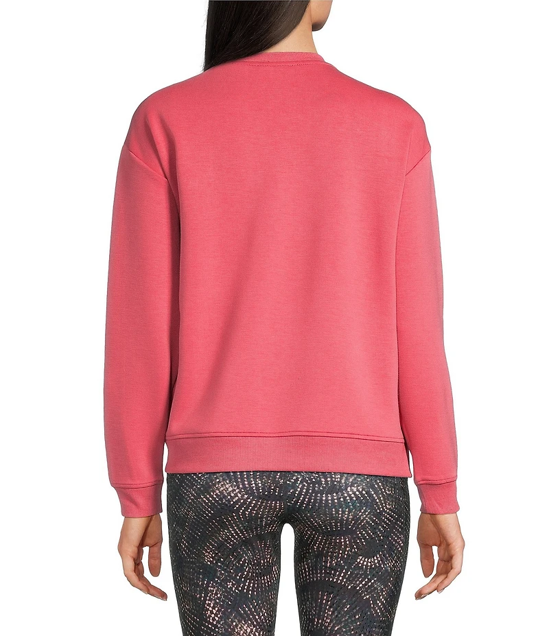 Kinesis Crew Neck Long Sleeve Button Sleeve Top