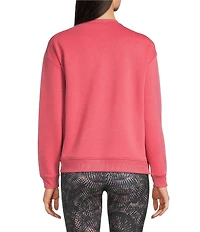 Kinesis Crew Neck Long Sleeve Button Sleeve Top