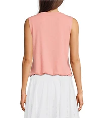 Kinesis Crew Neck Sleeveless Bubble Hem Tank