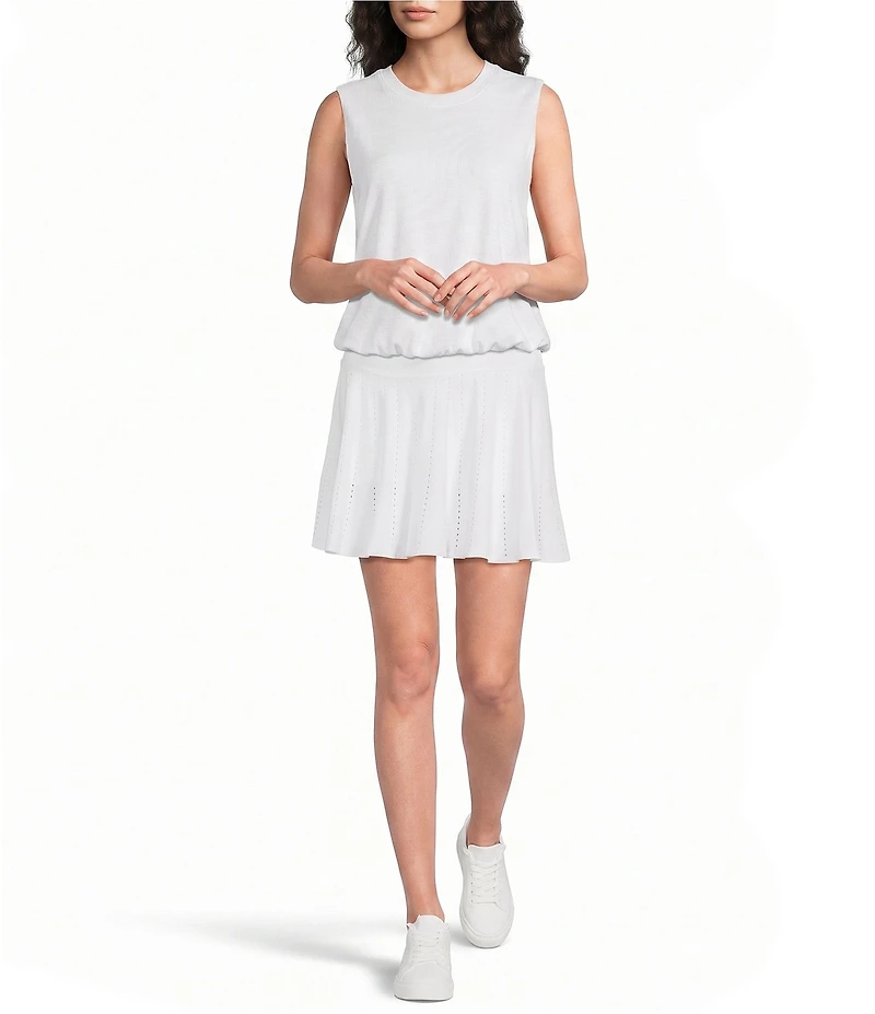 Kinesis Crew Neck Sleeveless Bubble Hem Tank