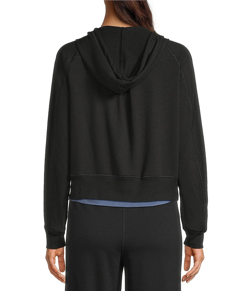 Kinesis French Terry Raglan Long Sleeve Zipper Front Hooded Jacket