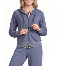Kinesis French Terry Raglan Long Sleeve Zipper Front Hooded Jacket