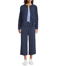 Kinesis Front Seam Cropped Coordinating Wide Leg Pants