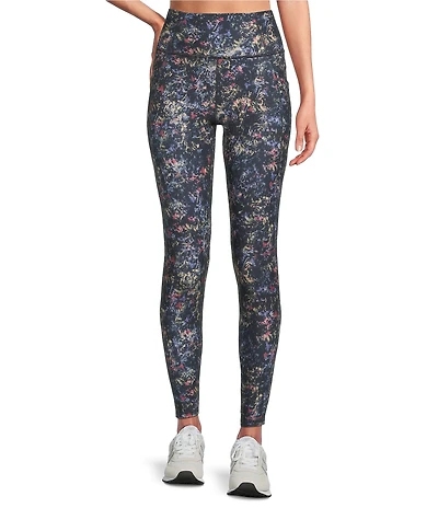 Kinesis High Rise Dandelion Printed Skinny Leg Ankle Leggings