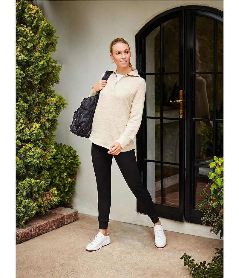 Kinesis High Rise Slim Sueded Jersey Moisture Wicking Pull-On Joggers