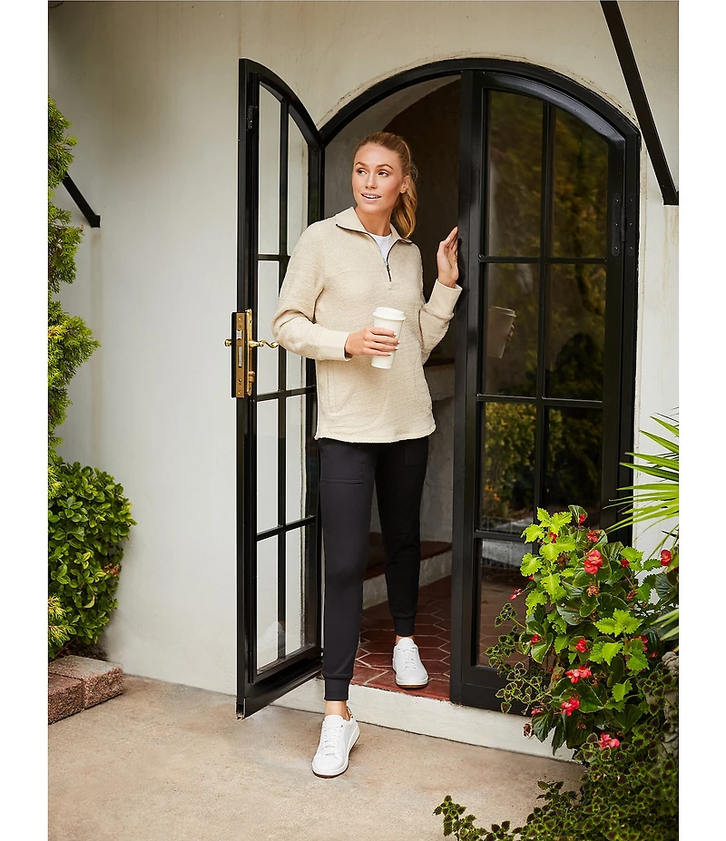 Kinesis High Rise Slim Sueded Jersey Moisture Wicking Pull-On Joggers