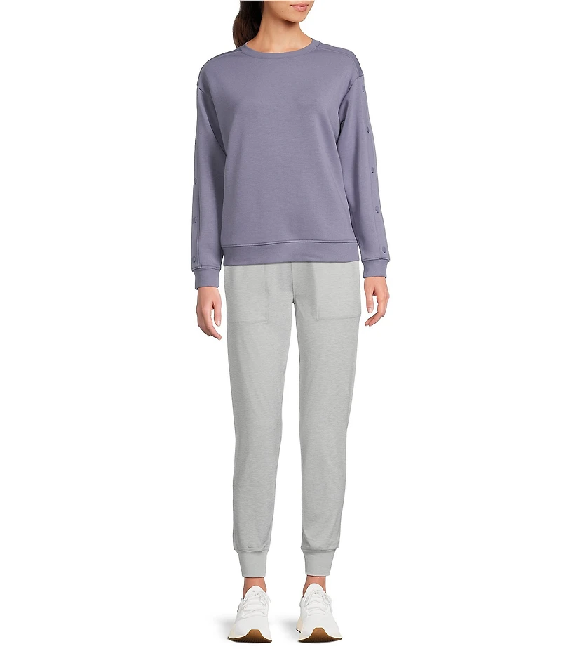 Kinesis High Rise Slim Suede Jersey Moisture Wicking Pull-On Joggers