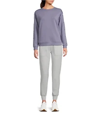 Kinesis High Rise Slim Suede Jersey Moisture Wicking Pull-On Joggers