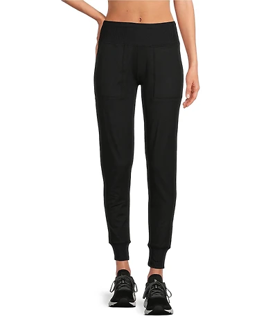 Kinesis High Rise Slim Suede Jersey Moisture Wicking Pull-On Joggers