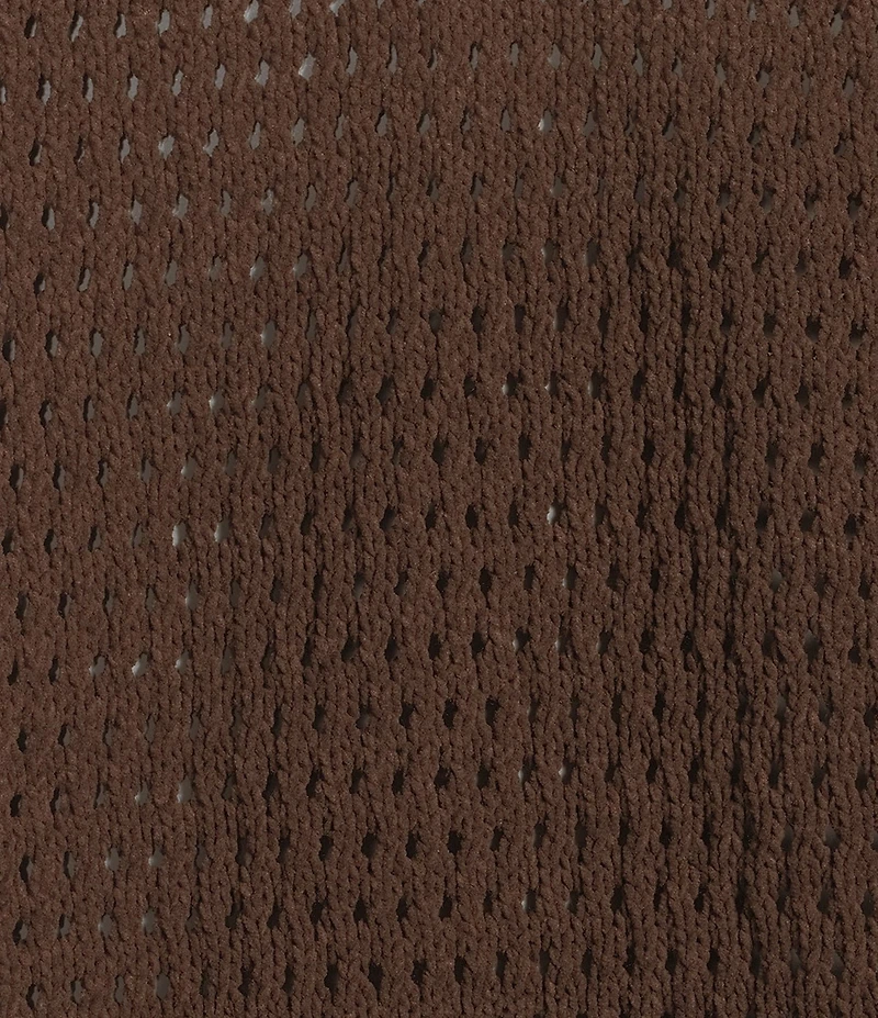 Kinesis Mesh Shoulder Tie Hem Crew Neck Long Sleeve Sweatshirt