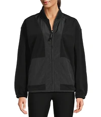 Kinesis Mixed Fleece V-Neck Long Sleeve Jacket