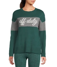 Kinesis Coordinating Printed Crew Neck Long Sleeve Sweater