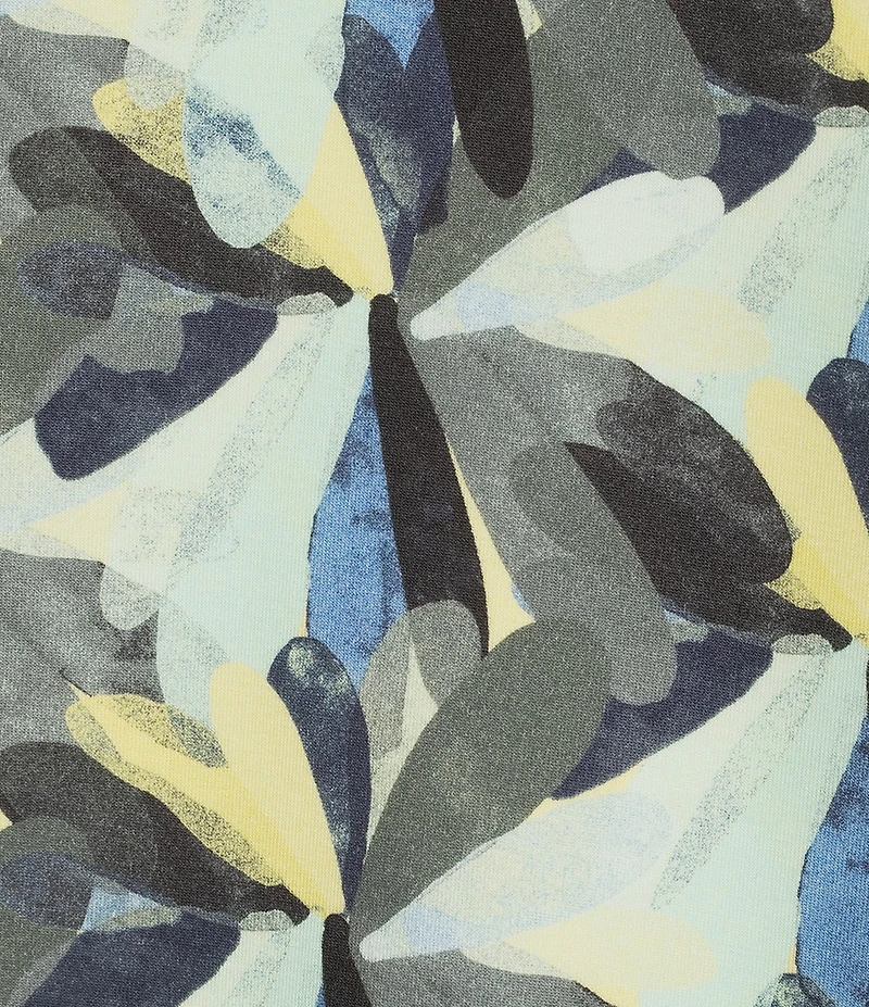 Kinesis Printed Quarter-Zip Mock Neck 3/4 Sleeve Coordinating Pullover