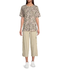 Kinesis Printed Short Sleeve Ruched Side Tee