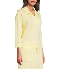 Kinesis Quarter-Zip Mock Neck 3/4 Sleeve Coordinating Pullover