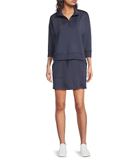 Kinesis Quarter-Zip Mock Neck 3/4 Sleeve Coordinating Pullover