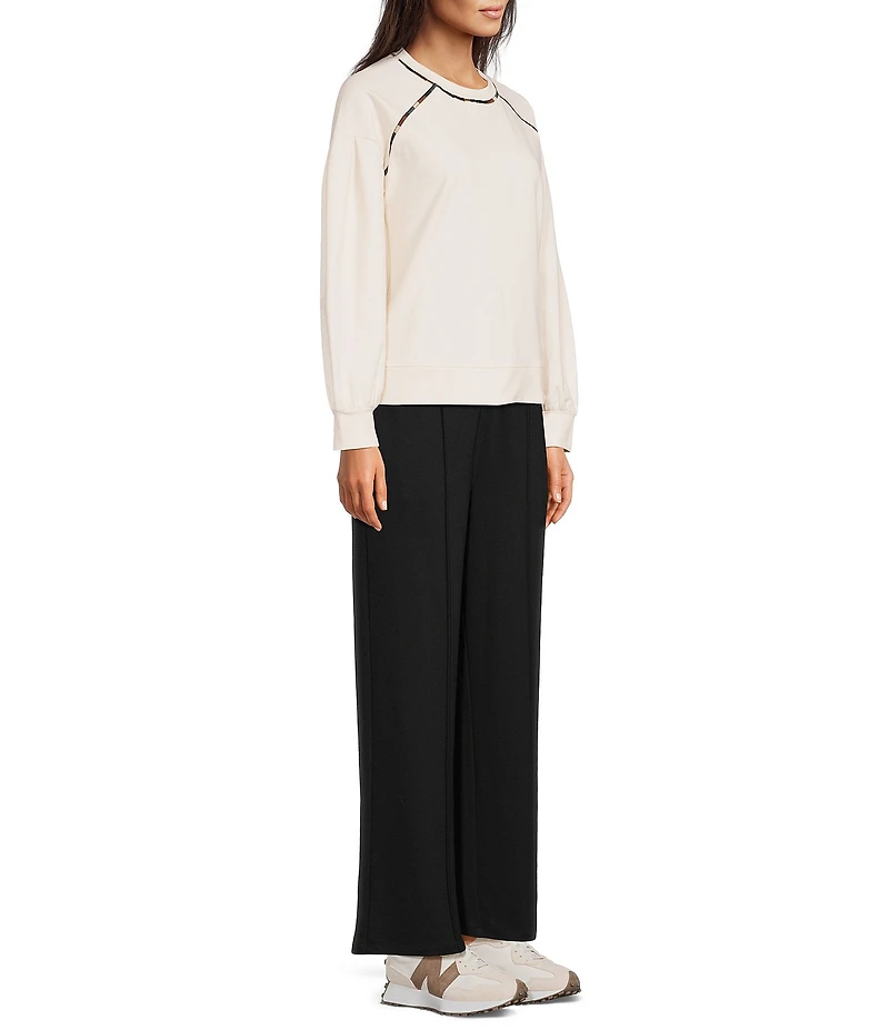 Kinesis Rib Waist Wide Leg French Terry Pants